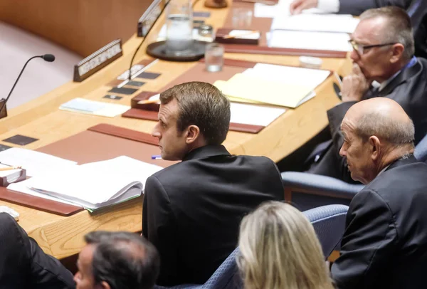 Presidente francés Emmanuel Macron — Foto de Stock