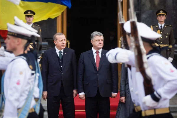 Türk Başkan Recep Tayyip Erdoğan karşılama töreni 