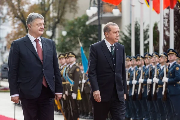 Türk Başkan Recep Tayyip Erdoğan karşılama töreni 