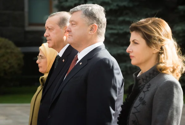Welcoming ceremony of Turkish President Recep Tayyip Erdogan in — Stock Photo, Image