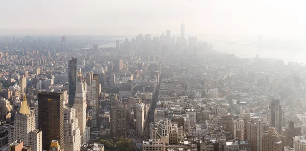 Manhattan centro città e centro viewe — Foto Stock