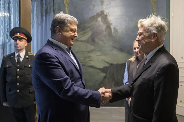 Petro Poroshenko and David Lynch — Stock Photo, Image