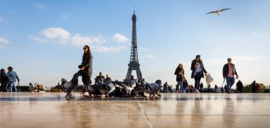 Trocadero Eyfel Kulesi'nden görünümünü