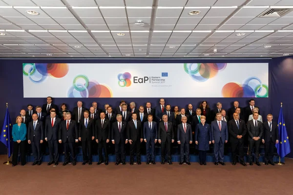 Eastern Partnership Summit 2017 in Brussels — Stock Photo, Image