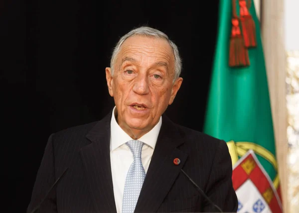 Presidente de Portugal Marcelo Rebelo de Sousa — Foto de Stock