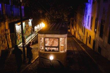  Lizbon tramvay ve geceleri füniküler ağ