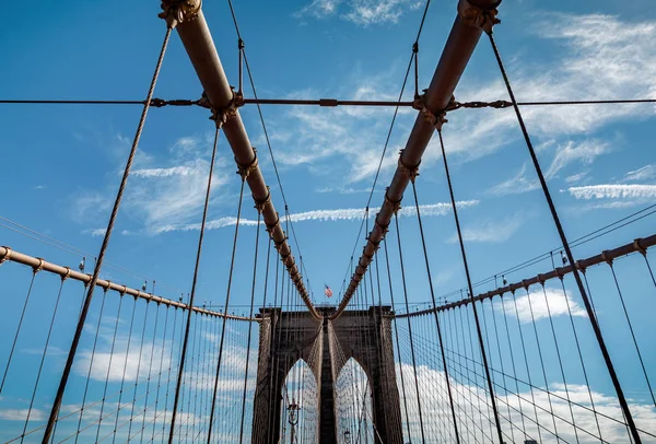 纽约布鲁克林桥（Brooklyn Bridge） — 图库照片