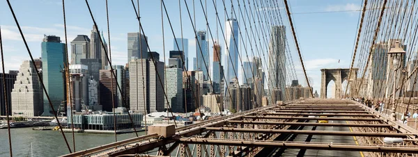Jembatan Brooklyn di kota New York. — Stok Foto