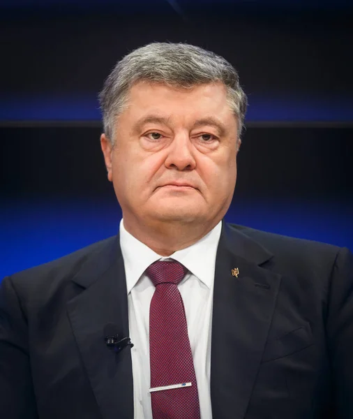 Президента України Петра Порошенка в Давосі — стокове фото