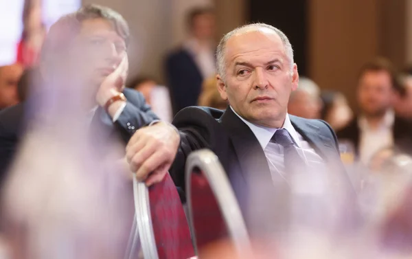 Віктор Пінчук на Всесвітньому економічному форумі в Давосі — стокове фото
