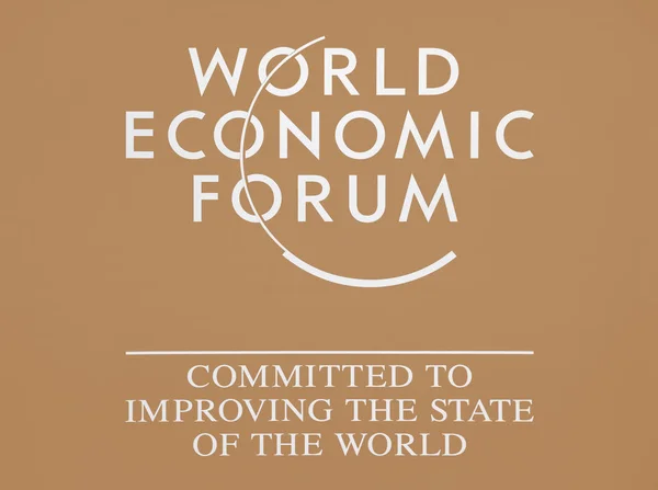 Emblème du Forum économique mondial à Davos — Photo