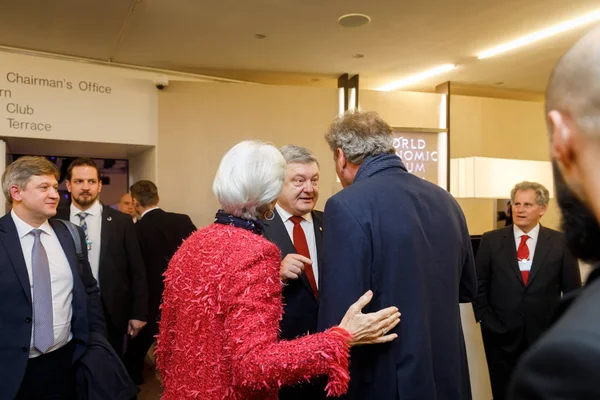 Petro Poroshenko ja Christine Lagarde — kuvapankkivalokuva