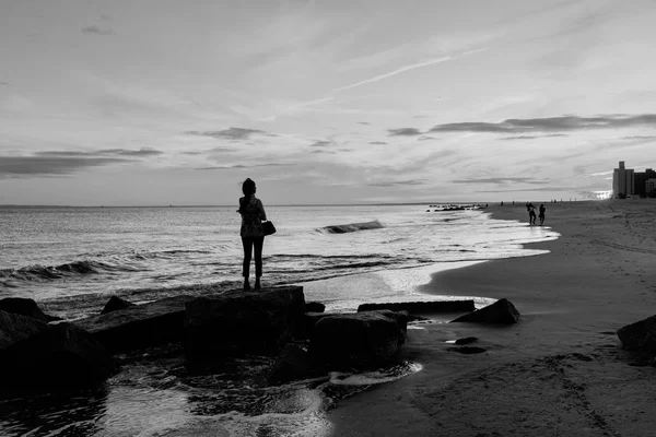 Coney island strand in new york city — Stockfoto