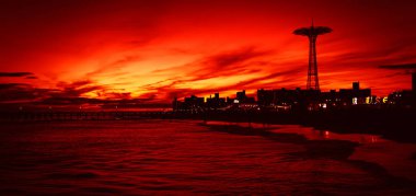 new York'un Coney Island beach