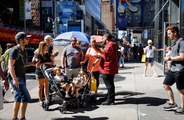 Manhattan sokak sahnesi