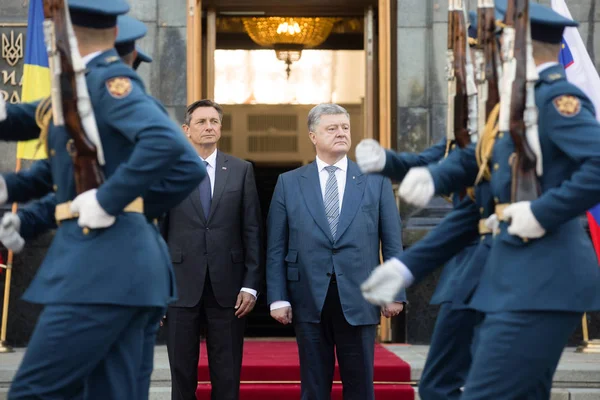 Kyiv Ukraine May 2018 President Republic Slovenia Borut Pahor Meeting — Stock Photo, Image
