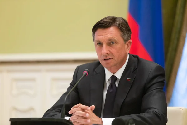 Kyiv Ukraine May 2018 President Republic Slovenia Borut Pahor Meeting — Stock Photo, Image