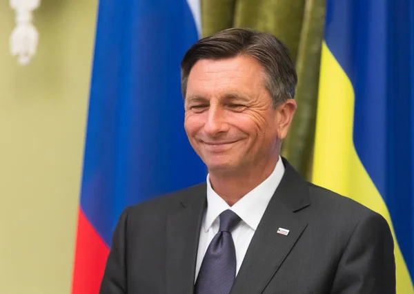 Kyiv Ukraine Maio 2018 Presidente República Eslovénia Borut Pahor Durante — Fotografia de Stock