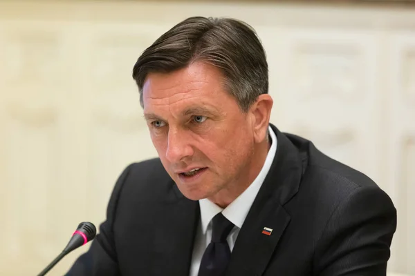 Kyiv Ucrania Mayo 2018 Presidente República Eslovenia Borut Pahor Durante — Foto de Stock