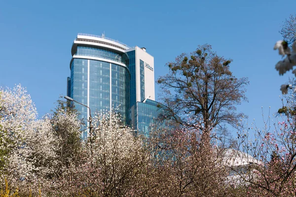 Edifício de vidro Hilton Kyiv — Fotografia de Stock