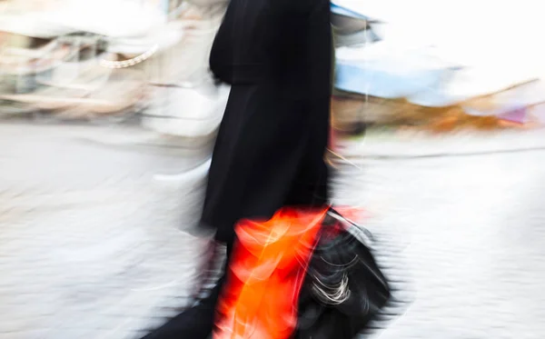 Abstract street scene in motion blur. — ストック写真