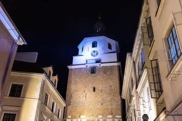 Lublin in der Nacht — Stockfoto