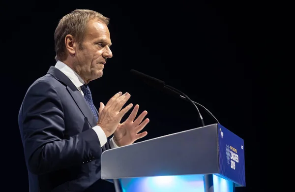 Donald Tusk podczas Kongresu Epp w Zagrzebiu — Zdjęcie stockowe