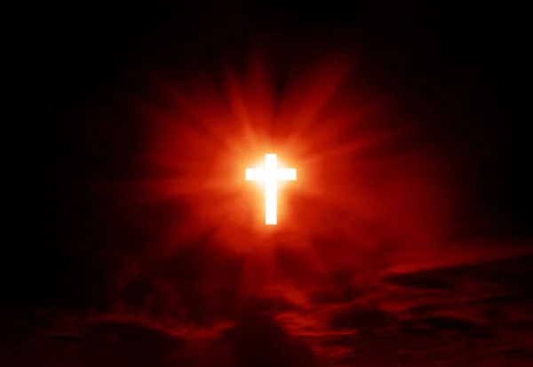 하늘에 있는 십자가 — 스톡 사진