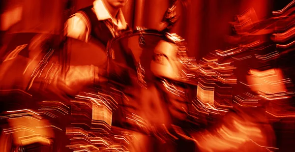 Imagem abstrata de um baterista em concerto — Fotografia de Stock