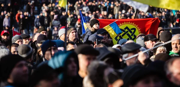 Kyiv 'deki Bağımsızlık Meydanı' nda teslim olmaya karşı miting — Stok fotoğraf