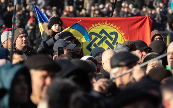 Kundgebung gegen Kapitulation auf dem Unabhängigkeitsplatz in Kiew — Stockfoto