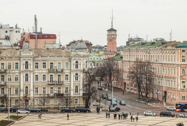 Kyiv şehir merkezindeki Sofievskaya Meydanı