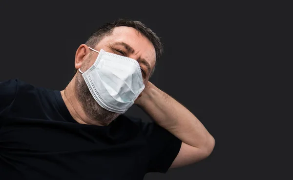 Man with medical face mask. Coronavirus epidemic.