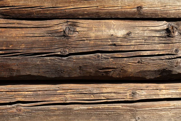 Wooden wall from logs — Stock Photo, Image