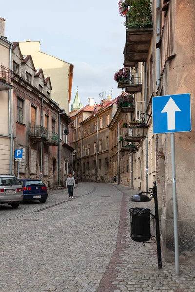 Rues et architecture de la vieille ville de Lublin — Photo