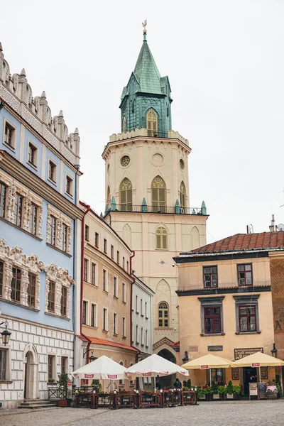 Calles y arquitectura de la ciudad vieja de Lublin — Foto de Stock