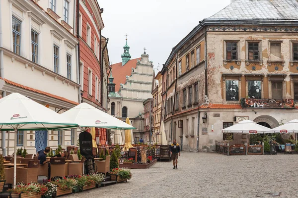 Gator och arkitektur i den gamla staden Lublin — Stockfoto