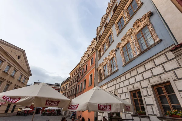 Calles y arquitectura de la ciudad vieja de Lublin — Foto de Stock