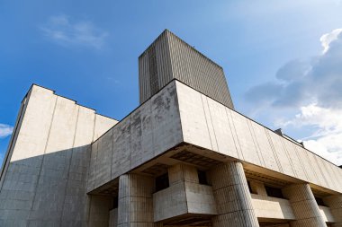 Kyiv, Ukrayna - 29 Sep 2019: Ukrayna Vernadsky Ulusal Kütüphanesi. Vernadsky Ulusal Ukrayna Kütüphanesi ana akademik kütüphane ve ana bilimsel bilgi merkezidir.