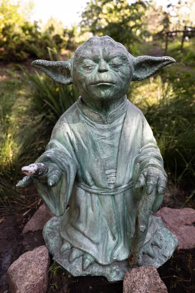 Kyiv Ucrania Junio 2019 Estatua Del Maestro Yoda Del Personaje — Foto de Stock