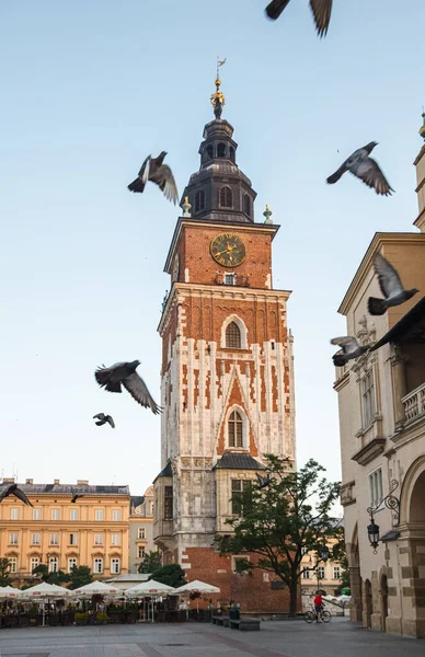 Krakow Poland Jul 2013 Beautiful Architecture Old Krakow City Square — Stock Photo, Image