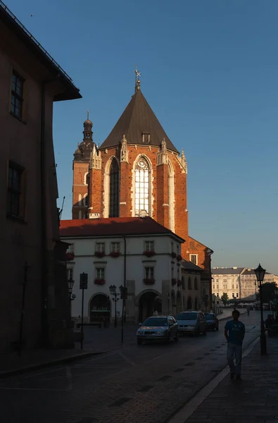 Krakow Poland Jul 2013 Beautiful Architecture Old Krakow Streets Old — Stock Photo, Image