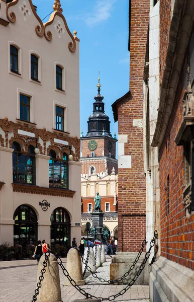 Krakow Poland Jul 2013 Beautiful Architecture Old Krakow City Square — Stock Photo, Image