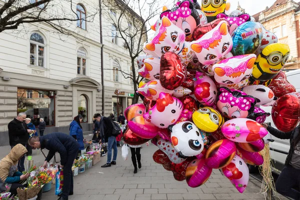 Львов Украина Марта 2019 Львовская Улица Сцена Улицы Архитектура Старого — стоковое фото