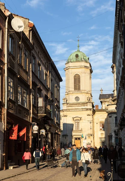 Lviv Ucrania Mar 2019 Escena Callejera Lviv Calles Arquitectura Antigua —  Fotos de Stock