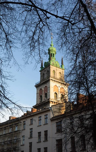 Lviv Ukraine Mar 2019 Lviv Street Scene Streets Architecture Old — Stock Photo, Image