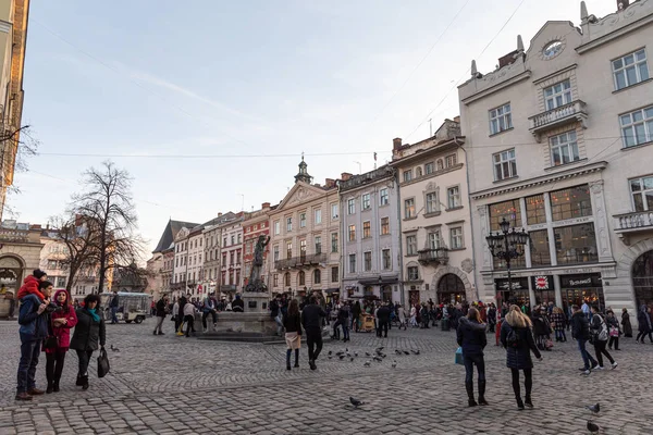 Lviv Ουκρανία Μαρ 2019 Lviv Street Scene Δρόμοι Και Αρχιτεκτονική — Φωτογραφία Αρχείου