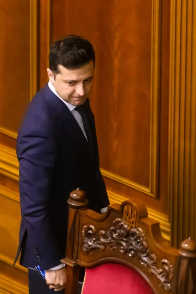 Kiev Ukraina Mars 2020 President Ukraina Volodymyr Zelensky Sessionen Verkhovna — Stockfoto