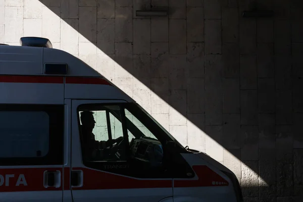 Kyiv Ukraine Mars 2020 Förberedelse För Coronovirus Epidemic Ambulansstation Kiev — Stockfoto