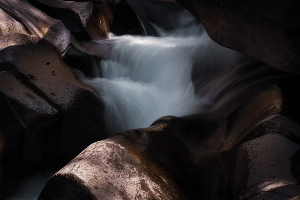 Mountain Stream Spring Forest Sunny Day — Stock Photo, Image